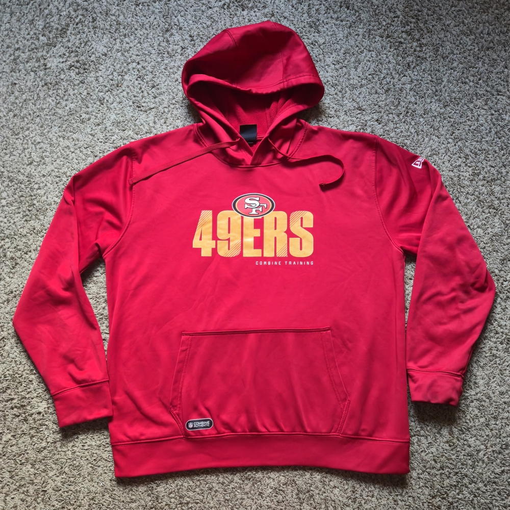 NFL Team Apparel San Francisco 49ers Combine Training Hoodie in Red